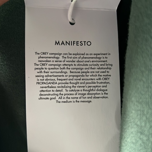 NWT ✨Zen Hoodie by OBEY 🍃 in Dark Cedar - Picture 7 of 9